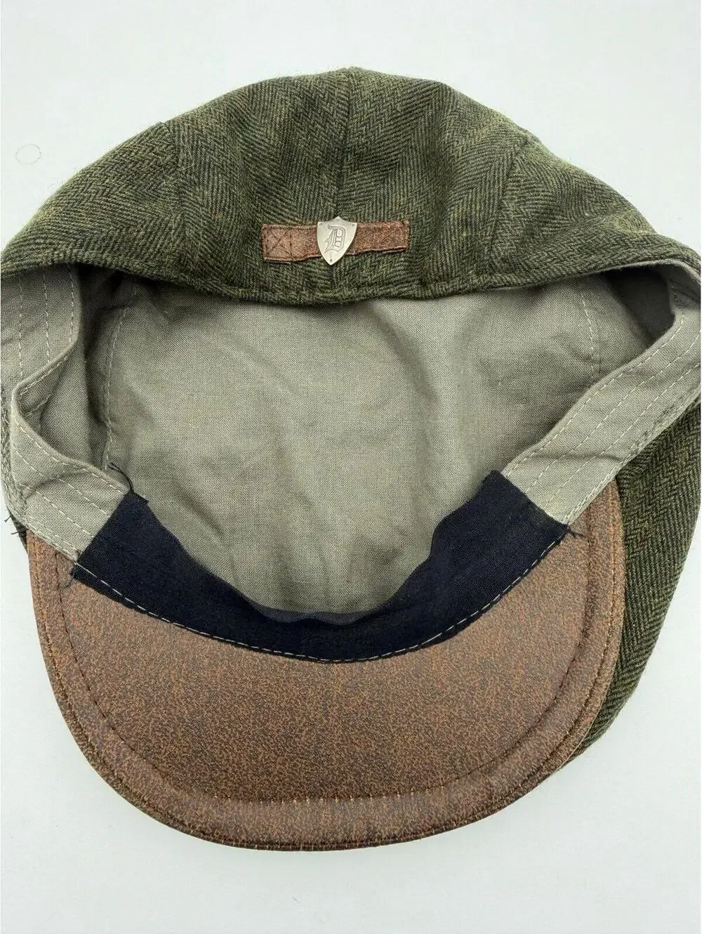 VTG DPC 1921 Wool Blend News Boy Hat Green